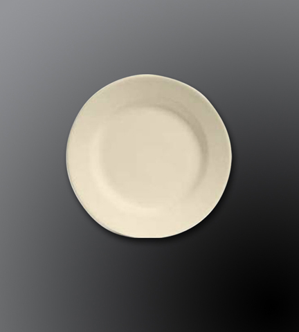 Rolled Edge Ceramic Dinnerware Dover White Plate 5.5" Dia.